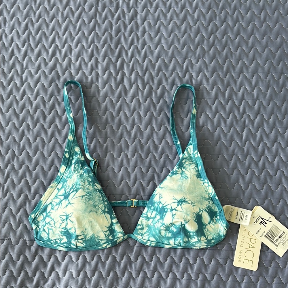 L*Space Blue and White swim top